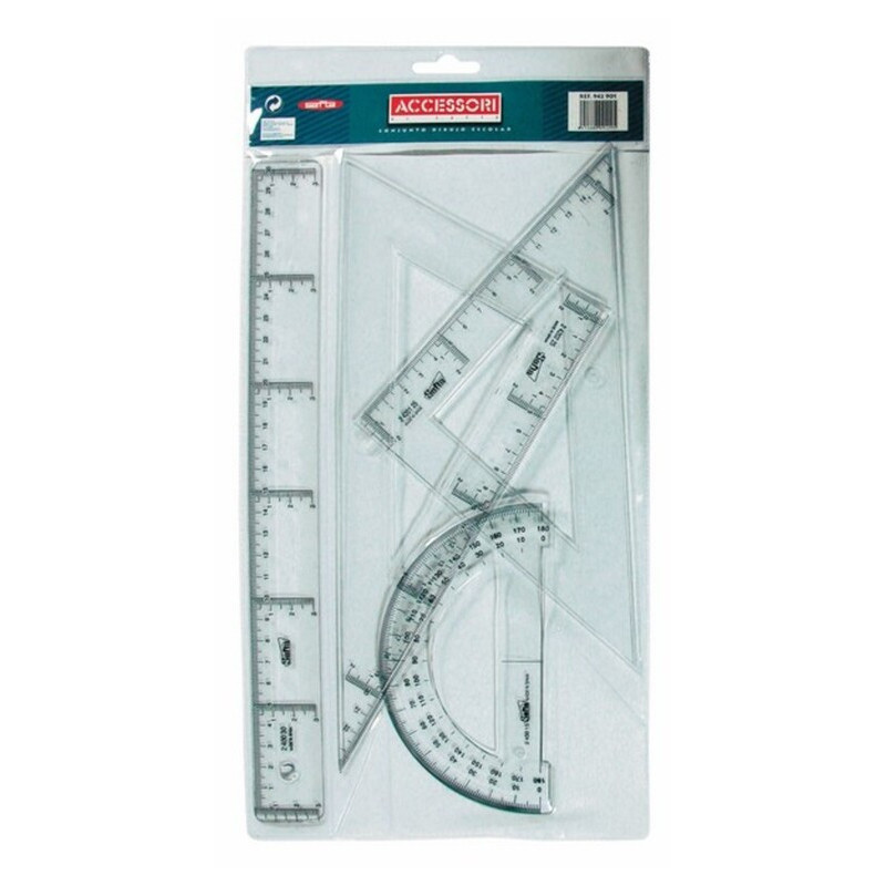 CONJUNTO DIBUJO ESCOLAR TRANSPARENTE SAFTA26 942901 UNIDAD