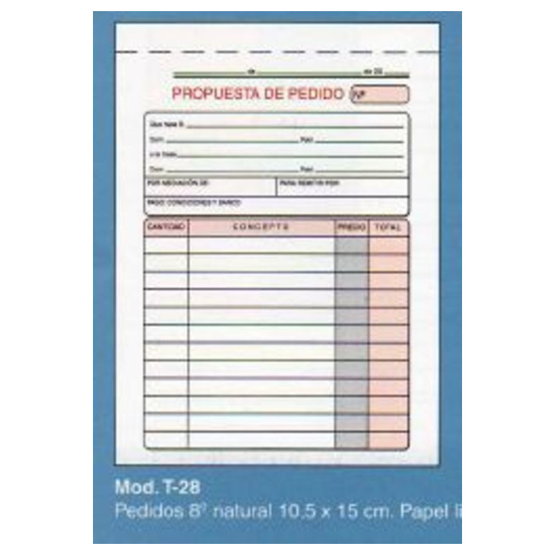 TAL. LOAN PEDIDOS T-28 8º PTE 10U