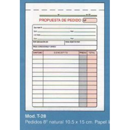 TAL. LOAN PEDIDOS T-28 8º PTE 10U