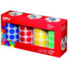 PACK 4 ROLLOS GOMETS REDONDOS 20MM AZ/RO/AM/VE 7080U APLI. 13793