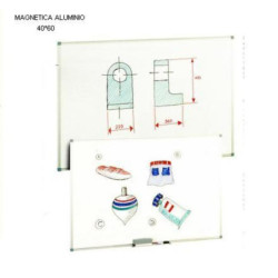 PIZARRA MAGNETICA BLANCA FAIBO MARCO ALUMINIO 45*60 840-1