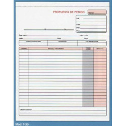 TAL. LOAN PEDIDOS T-30  HOLANDESA PTE 10U