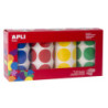 PACK 4 ROLLOS GOMETS REDONDOS Ø 33 MM AMARILLO, AZUL, ROJO Y VERDE 4 U. APLI 14769