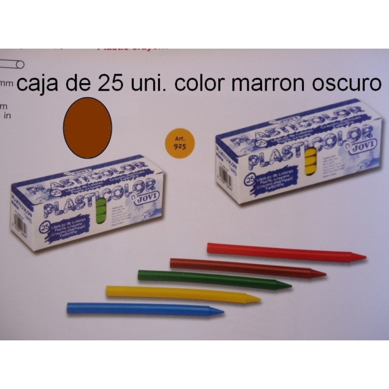 CERAS JOVI PLASTICOLOR GRANEL MARRON OSCURO C/25