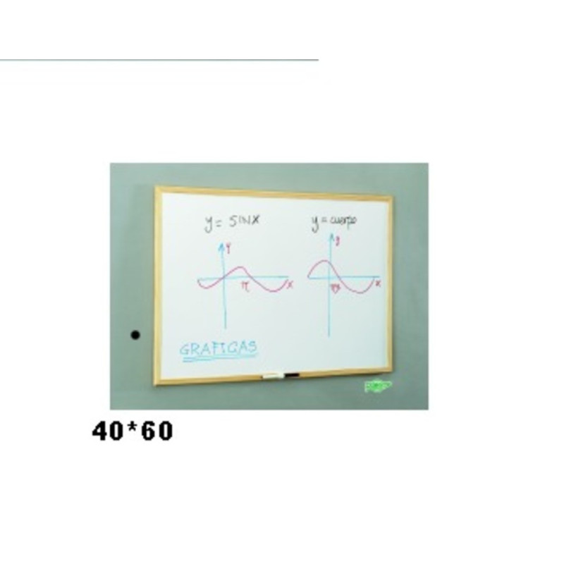 PIZARRA BLANCA FAIBO Nº12  40*60 MARCO MADERA