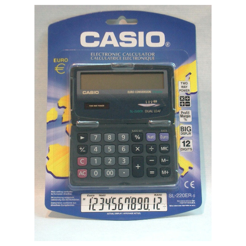 CALCULADORA CASIO SL 220 ER APDO 12 DIGITOS