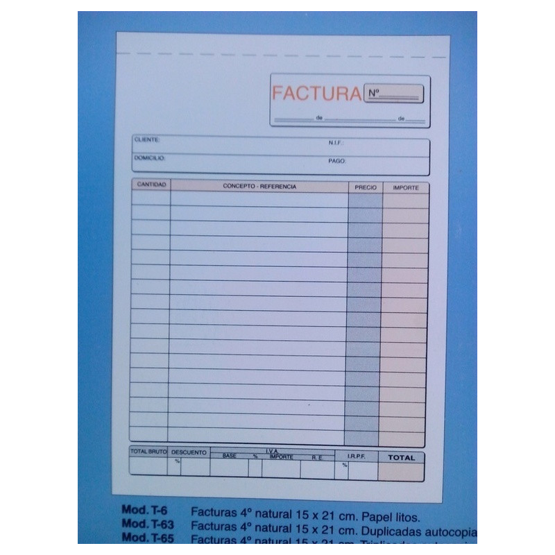 TAL. LOAN FACTURAS T-38  4º PTE 10U