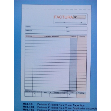 TAL. LOAN FACTURAS T-38  4º PTE 10U