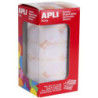 GOMETS REDONDOS 20MM BLANCO ROLLO 1770u. APLI 11905