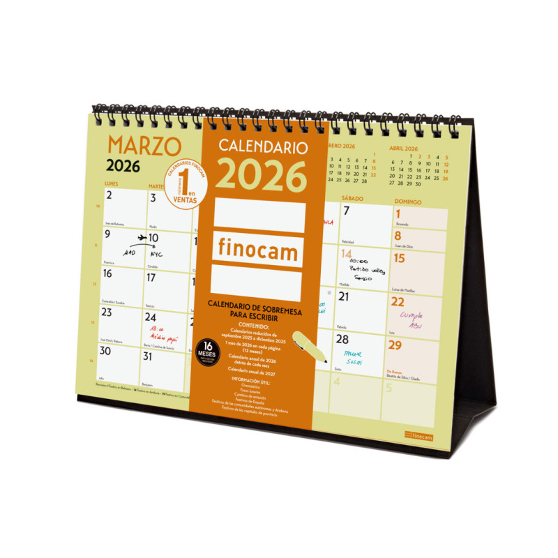 CALENDARIO SOBREMESA GRAFIK ESCR.S 2026+ FINOCAM26 787200126 210 X 70 X 155 MM