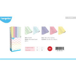 PAPEL REGALO ROLLO 0,70*2 EUROPRICE DECORADO PASTEL PL4644 C/50U