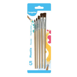 PINCELES MADERA SURTIDOS BLISTER 5U EUROPRICE ES2756