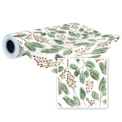 PAPEL REGALO EUROPRICE ROLLO NAVIDAD 62CM HOJA ACEBO IG3081