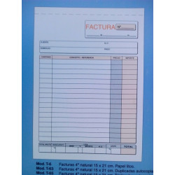 TAL. LOAN FACTURAS T-80  4º DUPLI PTE 10U