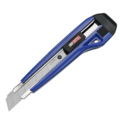 CUTTER PLASTICO ANCHO GUIA METAL SDI 18MM AUTO BOQUEO BLISTER 0423 OFFICE BOX