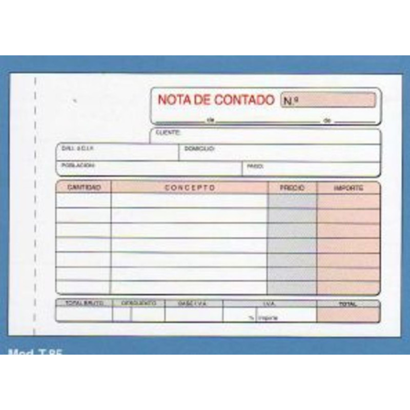 TAL. LOAN NOTAS CONTADO T-85 8º APDO PTE10U