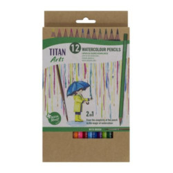 LAPIZ ACUARELABLE TITAN ARTS 12 COLORES C/PINCEL 130120012 UNIDAD TALENS