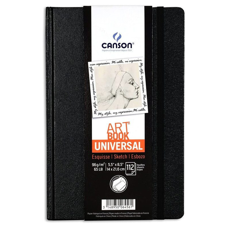 BLOC DIBUJO CANSON SKETCH UNIVERSAL 96G A-5 14*21,6 112H C/GOMA C200006456
