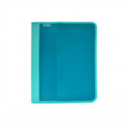 CARPETA 4A 25 CREMALLERA OFFICEBOX PP BORDE TELA SUPRA VERDE UNIDAD 574