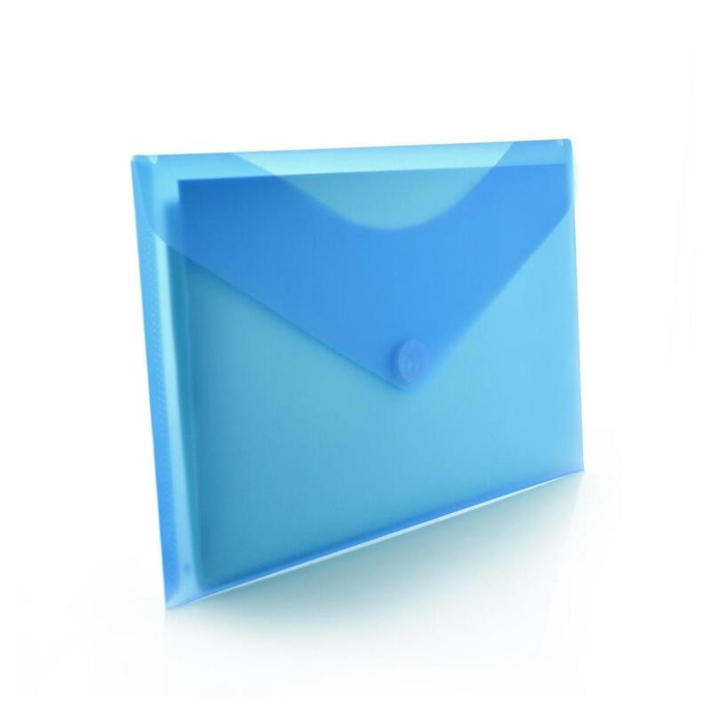 DOSSIER VELCRO A-4 OFFICE BOX AZUL TRANSPARENTE PTE 10U 90126