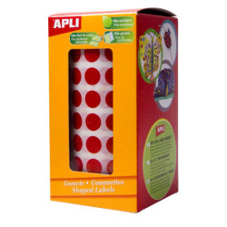 GOMETS REDONDOS 10,5MM ROJO ROLLO 4720u. APLI 4853