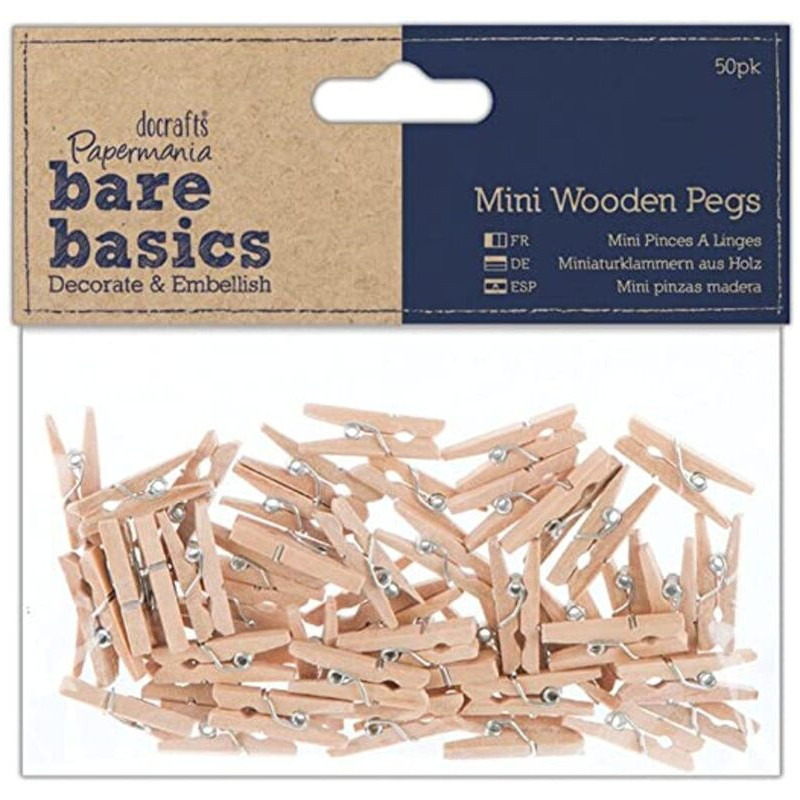 PINZA MINI ARGU MADERA NATURAL BOLSA 40U 2,5MM 43907