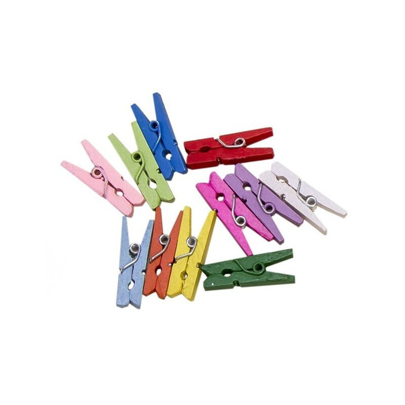 PINZA MINI ARGU MADERA COLORES BOLSA 40U 2,5MM 43911