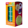 GOMETS CUADRADOS 10x10MM VERDE ROLLO 6372u. APLI 4874
