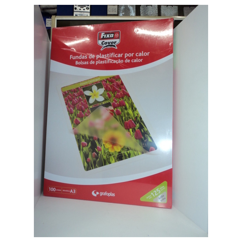 FUNDA PLASTIFICAR 297*420 A-3 125M C/100U GRAFOPLAS 01 02 10 00
