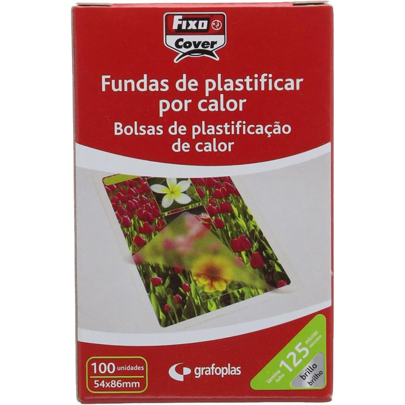 FUNDA PLASTIFICAR  54*86 TARJETA CREDITO 125M C/100U GRAFOPLAS 01 02 14 00