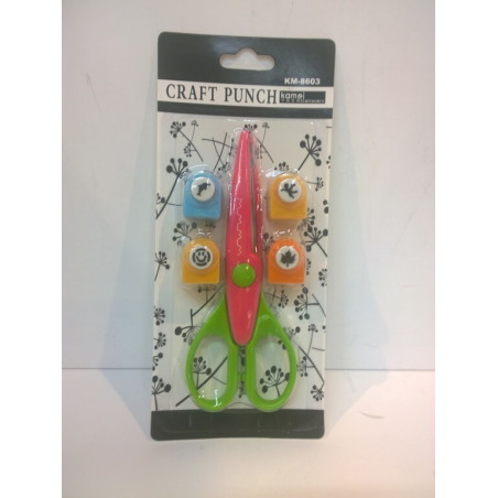 TIJERA SORT FANTASIA BLISTER C/4 TALADROS MINI 1949 ^