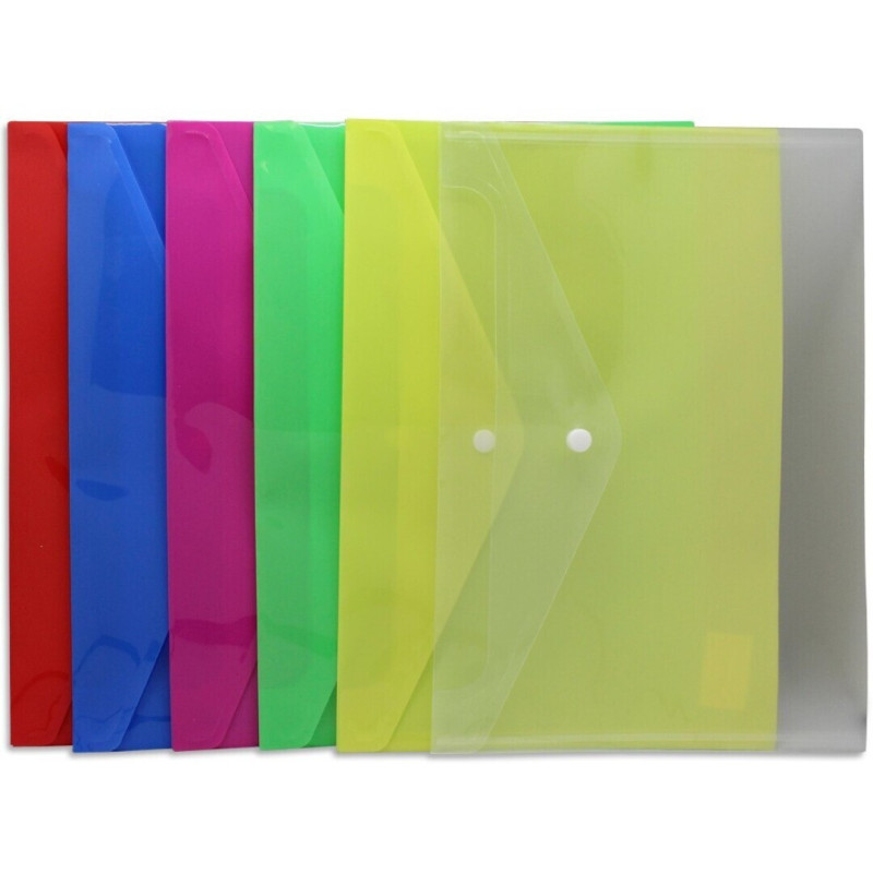 DOSSIER SOBRE A-4 BISMARK OPACO COLORES SURTIDOS PAQ 12U POESSA 325091