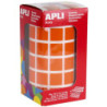 GOMETS CUADRADOS 15x15MM NARANJA ROLLO 2832u. APLI 12479