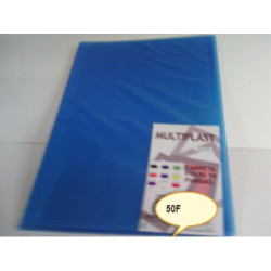 CARPETA ESCAPARATE FL MULTIPLAST 50F TRANSPARENTE AZUL 9036 DISPLAST