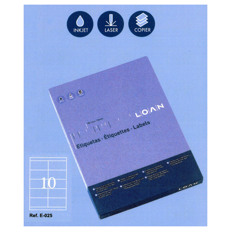 ETIQUETAS LOAN A-4 105*57 100H E-025 (10)