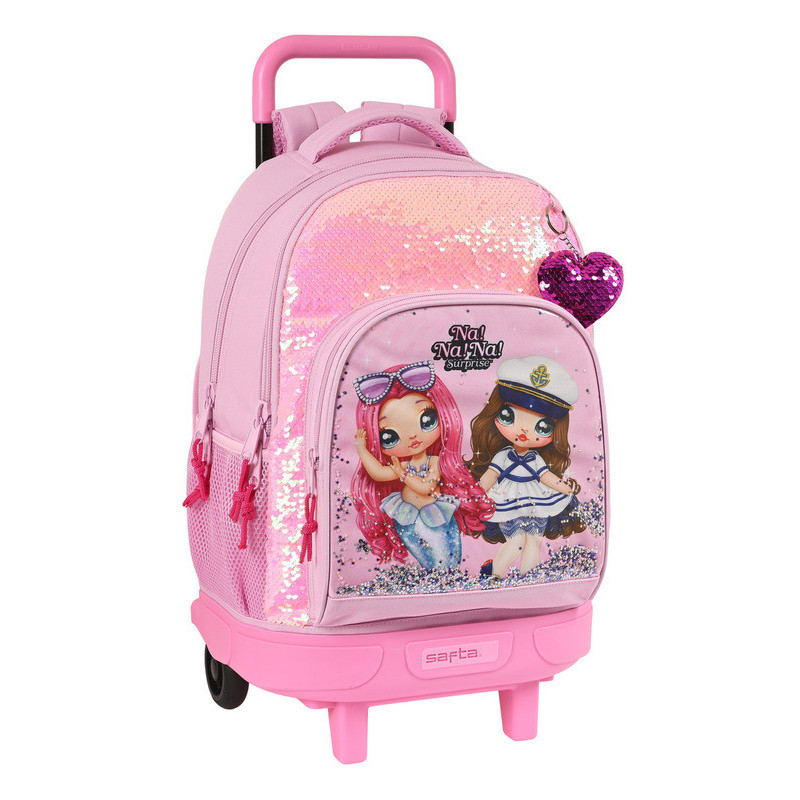 MOCHILA GDE. C/RUEDAS COMPACT EXTRAIBLE NANANA "SPARKLES" SAFTA23 ENERO 612264918