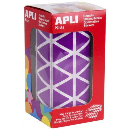 GOMETS TRIANGULARES 20x20x20MM LILA ROLLO 2596u. APLI 11495