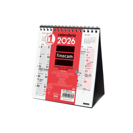 CALENDARIO SOBREMESA ESCRIBIR S 2026+ FINOCAM26 780100026 210 X 70 X 155 MM