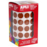 GOMETS REDONDOS 15MM MARRON ROLLO 2832u. APLI 11486