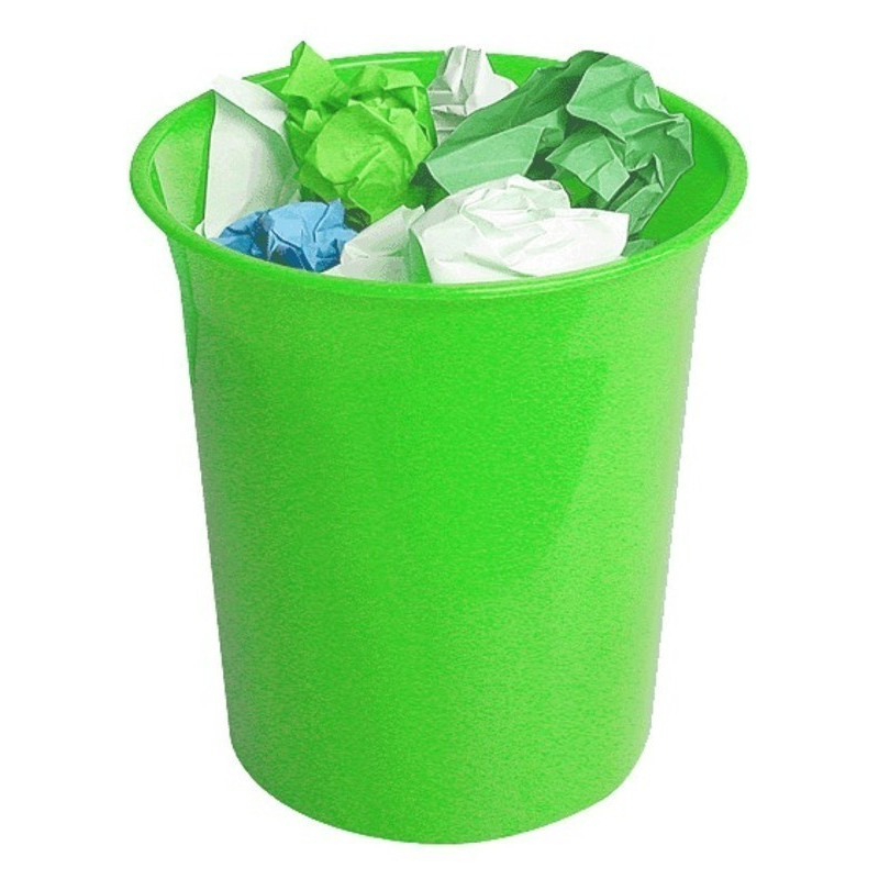 PAPELERA PLASTICO ARCHIVO LISA 2002 VERDE A-2000