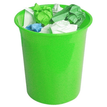 PAPELERA PLASTICO ARCHIVO LISA 2002 VERDE A-2000