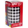 GOMETS REDONDOS 10,5MM NEGRO ROLLO 4720u. APLI 11482