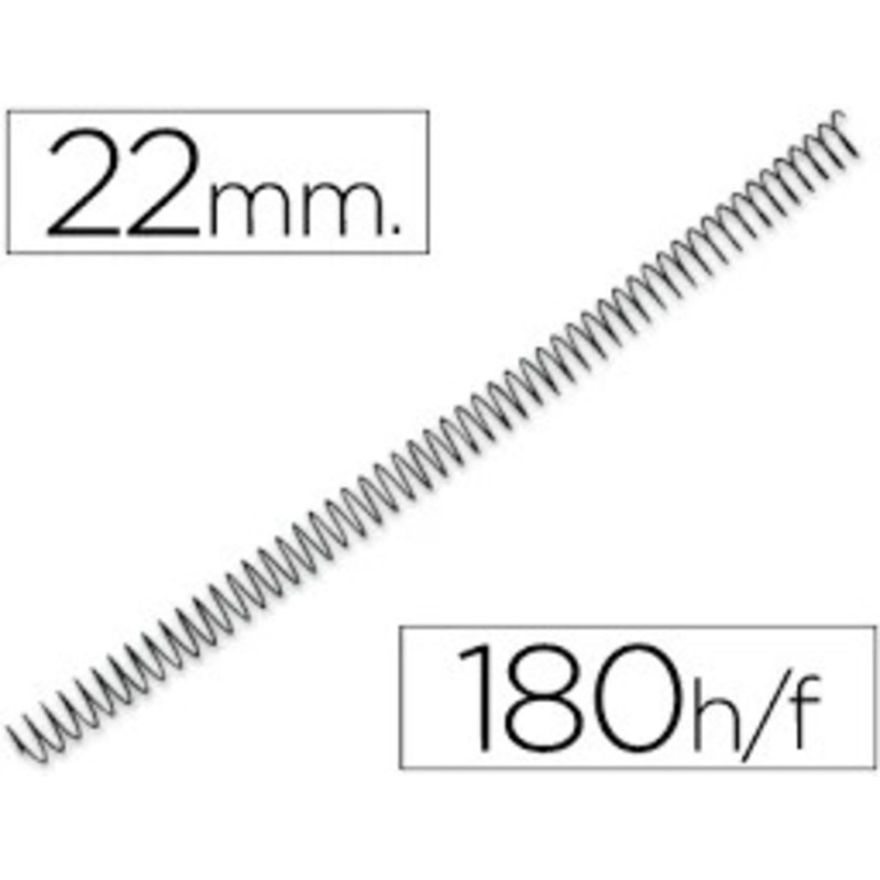 ESPIRAL 22MM PASO 64 C/100U YOSAN
