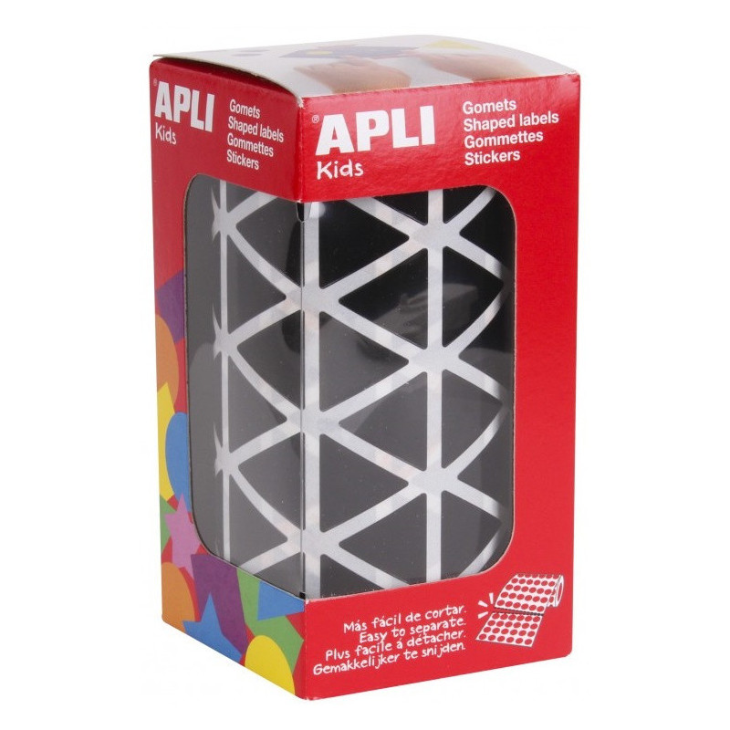 GOMETS TRIANGULARES 20x20x20MM NEGRO ROLLO 2596u. APLI 11497