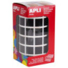 GOMETS CUADRADOS 15x15MM NEGRO ROLLO 2832u. APLI 12480
