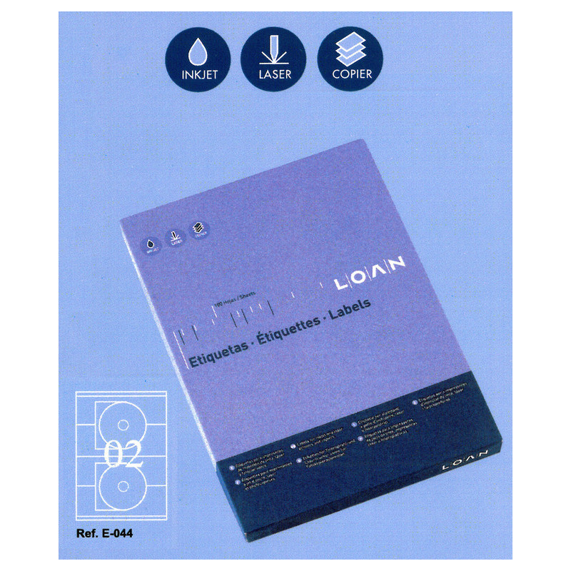 ETIQUETAS LOAN A-4 CD 2* 100H E-044 (2)