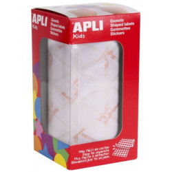 GOMETS TRIANGULARES 20x20x20MM BLANCO ROLLO 2596u. APLI 11906