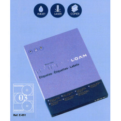 ETIQUETAS LOAN A-4 CD 3* 100H E-051 (3)