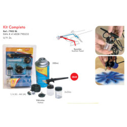 KIT AEROGRAFIA WUTO C/BOTELLA AIRE COMPRIMIDO BLISTER 7902-BL