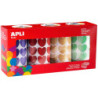 PACK 4 ROLLOS GOMETS METALIZADOS CORAZONES